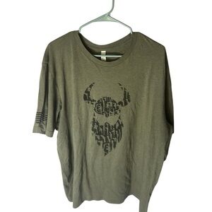 Bella Canvas Olive Viking Graphic Tee